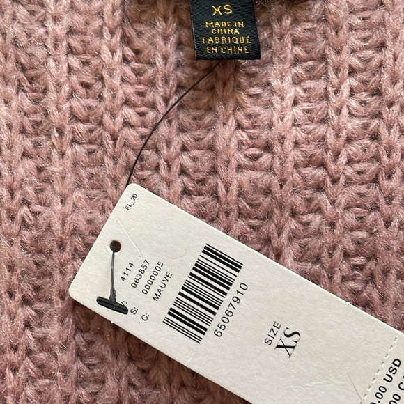 Anthropologie Dusty Pink Puff Sleeve Buttoned Cardigan - Picture 7 of 10